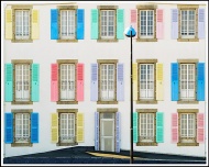 Farbfenster-Fassade
